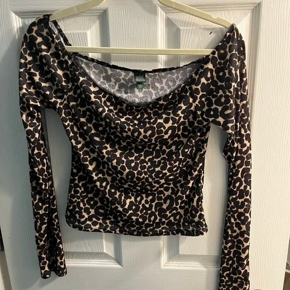 Wild Fable Animal Print Long Sleeve Top - Picture 2 of 7